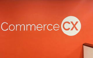 CommerceCX logo painted on wall